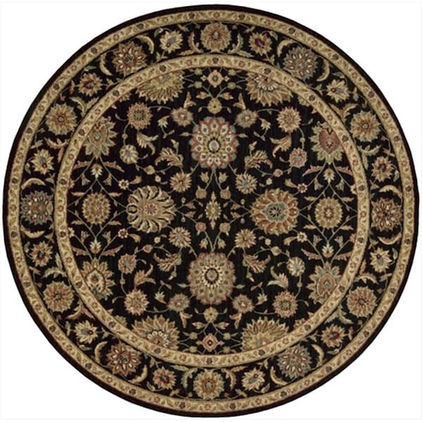 Nourison Living Treasures Area Rug Collection Black 7 Ft 10 In. X 7 Ft 10 In. Round 99446674609 - main